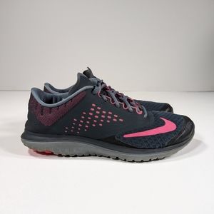 Nike Shoes Womens Size 7.5 FS Lite Run 2 684667-005 Gray Pink Running Training